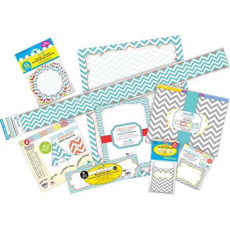 Barker Creek Beautiful Chevron Designer Classroom Set, 477/Set 3581